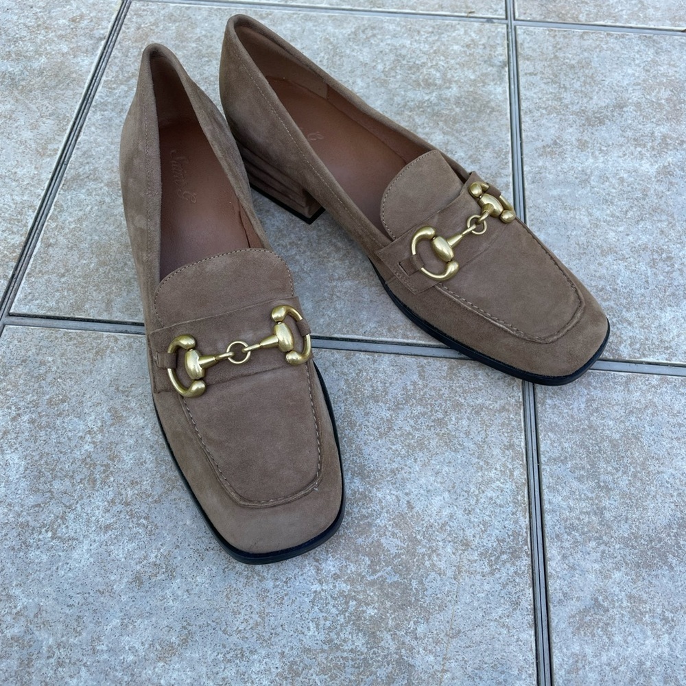 Saint G Suede Block Heels Moccasins - Picture 10 of 16